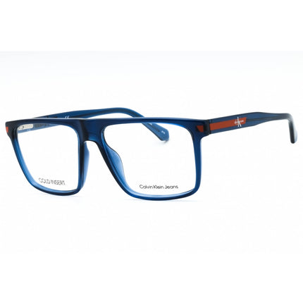Calvin Klein Jeans Men's Eyeglasses - Navy Full Rim Browline Frame | CKJ21611 405 ,