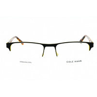 Cole Haan Men's Eyeglasses - Black Metal Half Rim Rectangular Shape Frame| CH4054 001 ,