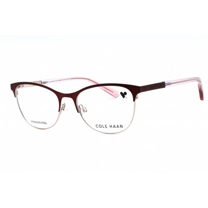 Cole Haan Women's Eyeglasses - Burgundy Metal Full Rim Cat Eye Frame | CH5051 604 ,
