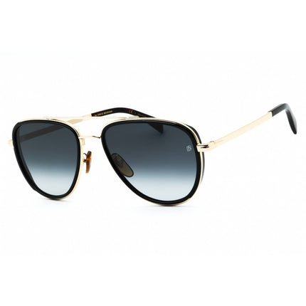 David Beckham Men's Sunglasses - Gold Black Metal Aviator Frame | DB 7068/G/S 0RHL 9O ,