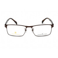 David Beckham Men's Eyeglasses - Matte Brown Metal Rectangular Frame | DB7015 Y24 00 ,