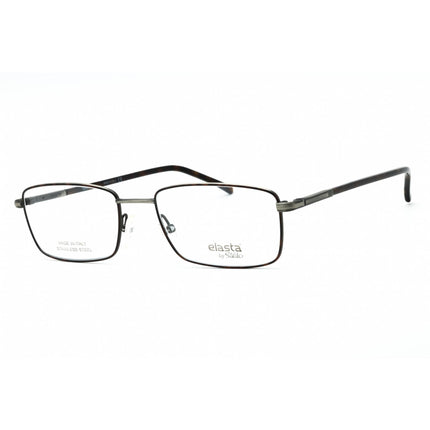 Elasta Men's Eyeglasses - Havana Grey Metal Full Rim Rectangular Frame | E 7232 AB8 00 ,