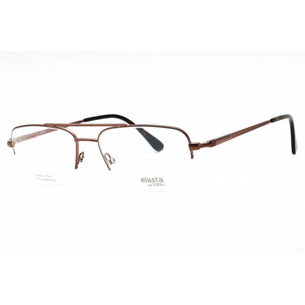 Elasta Men's Eyeglasses - Light Brown Metal Half Rim Aviator Frame | E 7251 0TUI 00 ,