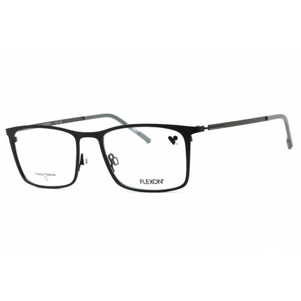 Flexon Men's Eyeglasses - Matte Black/Gunmetal Rectangular Frame | FLEXON E1144 002 ,