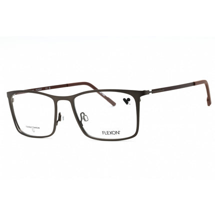 Flexon Men's Eyeglasses - Matte Gunmetal/Sepia Rectangular Frame | FLEXON E1144 071 ,