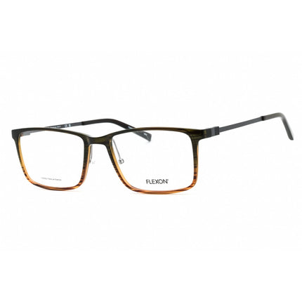 Flexon Men's Eyeglasses - Olive/Whiskey Gradient Rectangular Frame | FLEXON EP8009 315 ,