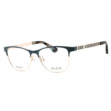 Guess Women's Eyeglasses - Matte Blue Metal Full Rim Oval Shape Frame | GU2883 091 ,