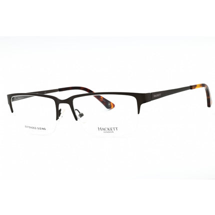 Hackett Men's Eyeglasses - Dark Gunmetal Metal Half Rim Rectangular Frame | HEK1187 91 ,