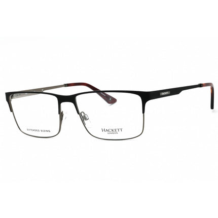 Hackett Men's Eyeglasses - Black Metal Full Rim Rectangular Shape Frame | HEK1216 02 ,