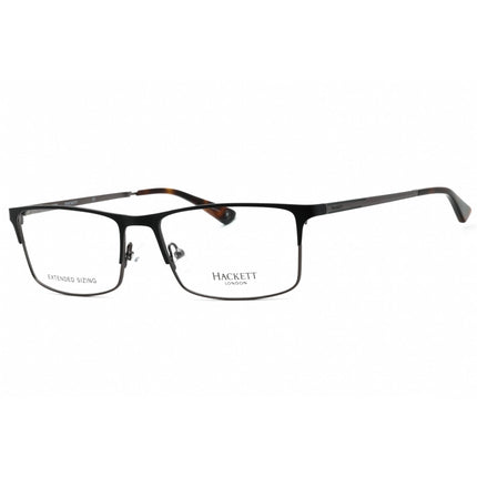 Hackett Men's Eyeglasses - Black Metal Full Rim Rectangular Frame | HEK1240-1 002 ,