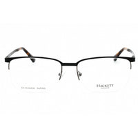 Hackett Men's Eyeglasses - Black Metal Half Rim Rectangular Frame | HEK1241-1 002 ,