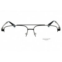 Hackett Men's Eyeglasses - Black Metal Half Rim Rectangular Shape Frame| HEK1263 002 ,