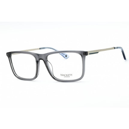 Hackett Men's Eyeglasses - Glossy Crystal Grey Plastic Rectangular Frame | HEK1273 999 ,