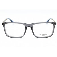 Hackett Men's Eyeglasses - Glossy Crystal Grey Plastic Rectangular Frame | HEK1273 999 ,