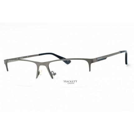 Hackett Men's Eyeglasses - Matte Gunmetal Half Rim Rectangular Frame | HEK1274 941 ,