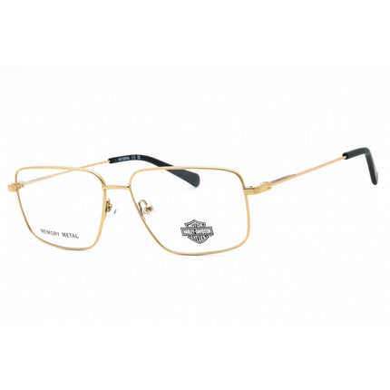 Harley Davidson Men's Eyeglasses - Pale Gold Metal Full Rim Rectangular | HD0954 032 ,