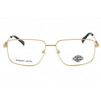Harley Davidson Men's Eyeglasses - Pale Gold Metal Full Rim Rectangular | HD0954 032 ,