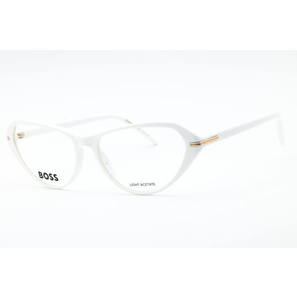 Hugo Boss Women's Eyeglasses - White Plastic Cat Eye Shape Frame | BOSS 1657 0VK6 00 ,