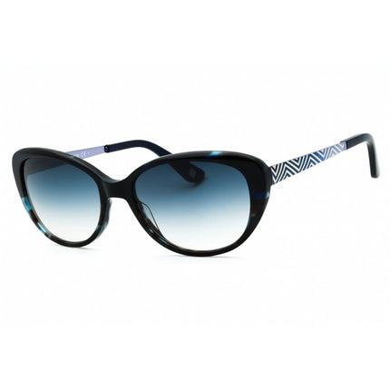 Liz Claiborne Women's Sunglasses - Havana Blue Plastic Cat Eye Frame | L 571/S 0IPR I4 ,