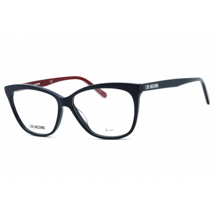 Moschino Love Women's Eyeglasses - Blue Plastic Cat Eye Shape Frame | MOL506 0PJP 00 ,