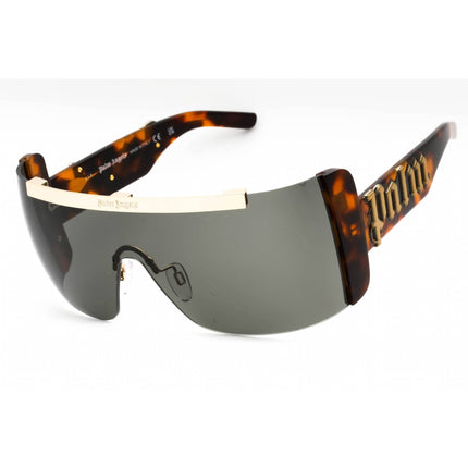 Palm Angels Unisex Sunglasses - Havana Shield Half Rim Shield Frame | PERI032 16007 ,