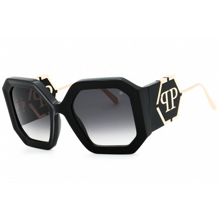 Philipp Plein Women's Sunglasses - Shiny Black Plastic Oversized Frame | SPP067 0700 ,