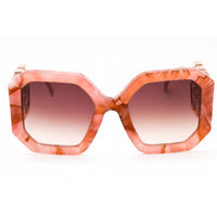 Philipp Plein Women's Sunglasses - Opal Fuxia Marbled Pink Plastic Frame | SPP067 06Z8 ,