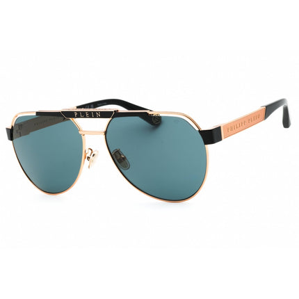 Philipp Plein Men's Sunglasses - Shiny Gold Copper Metal Aviator Frame | SPP073M 08MG ,