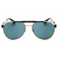 Philipp Plein Men's Sunglasses - Shiny Gold Copper Metal Aviator Frame | SPP073M 08MG ,
