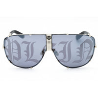 Philipp Plein Men's Sunglasses - Shiny Palladium Metal Full Rim Shield | SPP075M 579L ,