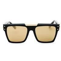 Philipp Plein Men's Sunglasses - Shiny Black/Gold Plastic Browline Frame | SPP080 700G ,