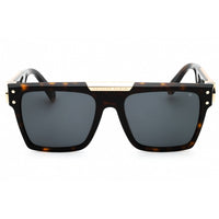 Philipp Plein Men's Sunglasses - Shiny Dark Havana Plastic Browline | SPP080 0722 ,