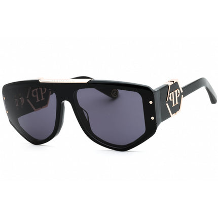 Philipp Plein Men's Sunglasses - Shiny Black Plastic Navigator Frame | SPP093M 0700 ,