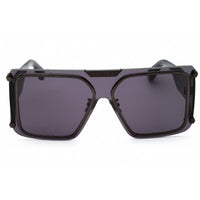 Philipp Plein Unisex Sunglasses - Shiny Dark Grey Metal Oversized Frame | SPP096M 0I86 ,