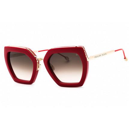 Philipp Plein Women's Sunglasses - Full Glossy Red Metal Butterfly | SPP097S 06Y6 ,