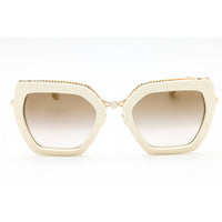 Philipp Plein Women's Sunglasses - Full Glossy Ivory Butterfly Frame | SPP097S 9ZQG ,