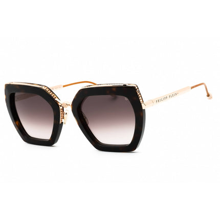 Philipp Plein Women's Sunglasses - Shiny Dark Havana Butterfly Frame | SPP097S 0722 ,
