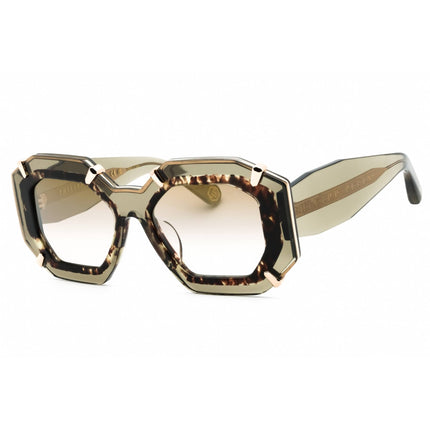 Philipp Plein Women's Sunglasses - Gloss Transparent Green Full Rim | SPP098V G61G ,