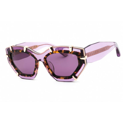 Philipp Plein Women's Sunglasses - Gloss Transparent Lilac Cat Eye | SPP099V 06PF ,