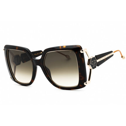 Philipp Plein Women's Sunglasses - Glossy Dark Havana Oversized Frame | SPP121S 0722 ,