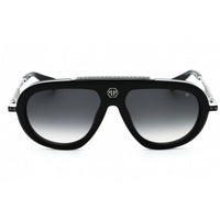 Philipp Plein Men's Sunglasses - Shiny Black/Silver Full Rim Frame | SPP151V 700Y ,