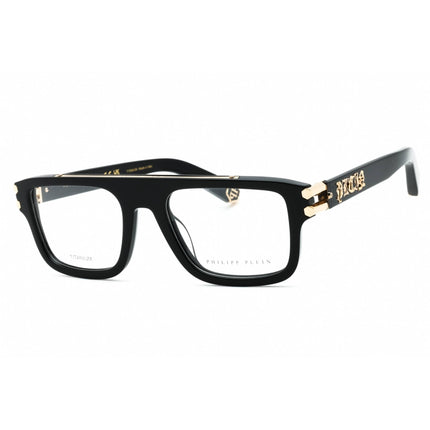 Philipp Plein Men's Eyeglasses - Shiny Black Plastic Rectangular Frame | VPP021V 0700 ,