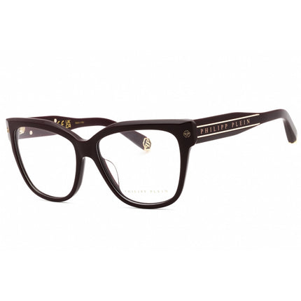 Philipp Plein Women's Eyeglasses - Bordeaux Plastic Full Rim Cat Eye | VPP051M 0G96 ,