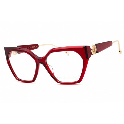 Philipp Plein Women's Eyeglasses - Red Plastic Full Rim Cat Eye Frame | VPP068S 0V64 ,