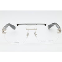 Philipp Plein Men's Eyeglasses - Palladium W/Semi-gloss Black Parts | VPP087M 0K07 ,