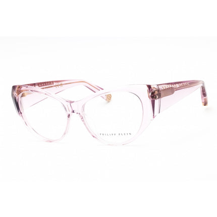 Philipp Plein Women's Eyeglasses - Transparent Pink Full Rim Cat Eye | VPP101 06MH ,