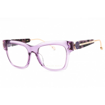 Philipp Plein Women's Eyeglasses - Transparent Lilac Cat Eye Frame | VPP125S 06PF ,