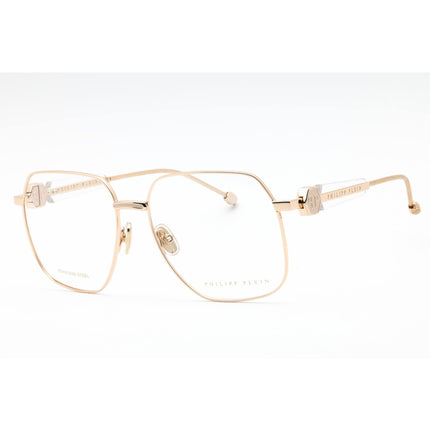 Philipp Plein Women's Eyeglasses - Rose Gold W/Beige Full Rim Square | VPP126S 0F47 ,