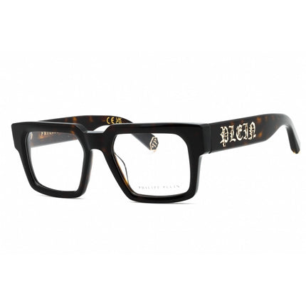 Philipp Plein Men's Eyeglasses - Shiny Dark Havana Plastic Square Frame | VPP156M 0722 ,