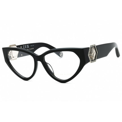 Philipp Plein Women's Eyeglasses - Shiny Black Plastic Cat Eye Frame | VPP163S 700K ,